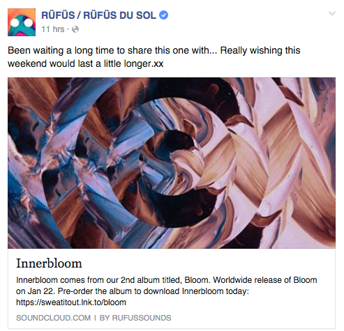 RÜFÜS DU SOL Facebook Post